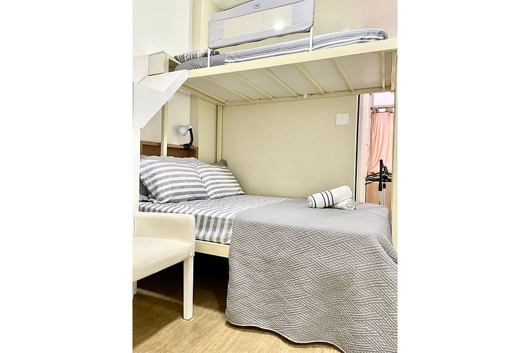 Studio entre Arpoador e Ipanema a passos da praia!