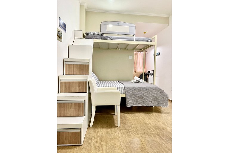 Studio entre Arpoador e Ipanema a passos da praia!