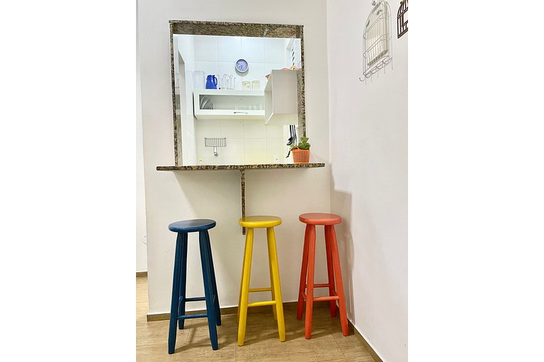 Studio entre Arpoador e Ipanema a passos da praia!