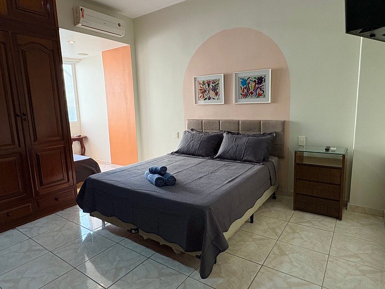 TIR34 #602 - 3qts - garagem - 3 min. praia (150m)