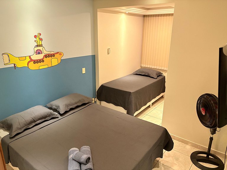 TIR34 #602 - 3qts - garagem - 3 min. praia (150m)