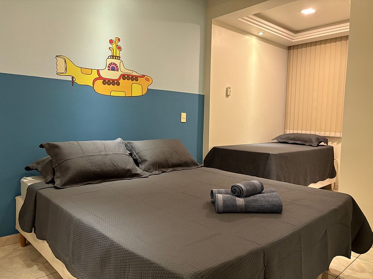 TIR34 #602 - 3qts - garagem - 3 min. praia (150m)